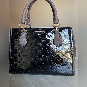 Marilyn MK Debossed Medium Satchel Bag